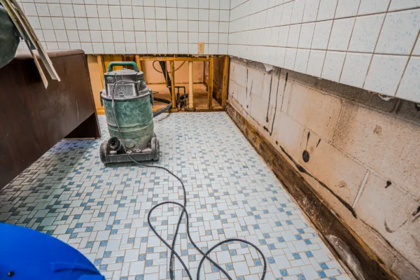 Flood cut water damage