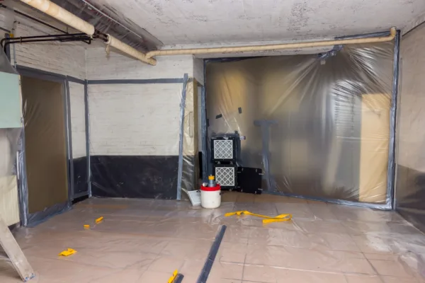 Asbestos removal in basement